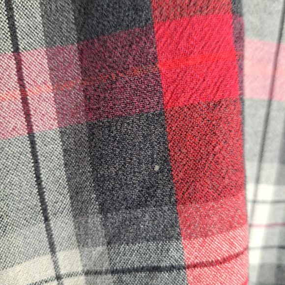 Vintage Y2K Woolrich Red & White Plaid Cotton Flannel Shirt XXL - Picture 4 of 12